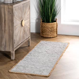 2' x 6' Solid Leather Flatweave Rug secondary image