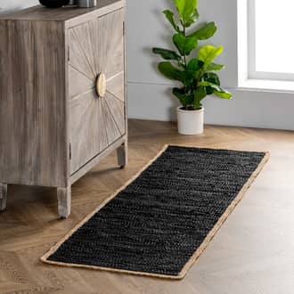 2' x 6' Solid Leather Flatweave Rug secondary image