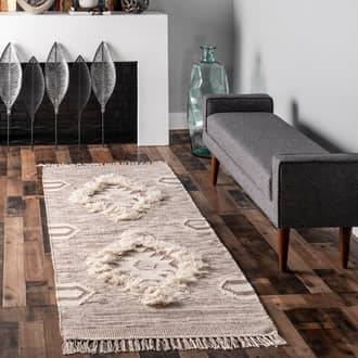 Shaggy Moroccan Lattice Fringe Rug secondary image