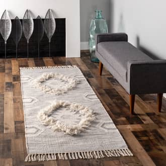 Shaggy Moroccan Lattice Fringe Rug secondary image