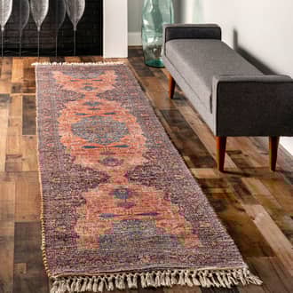 Multi Botaniq Persian Medallion Tassel rug - Natural Fibers Runner 2' 6in x 8'