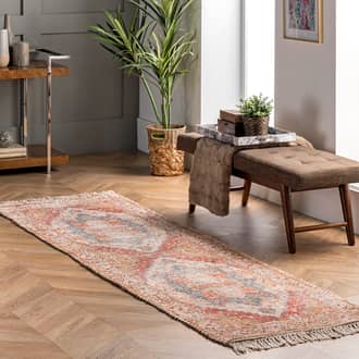 Multi Botaniq Court Medallion Tassel rug - Natural Fibers Runner 2' 6in x 8'