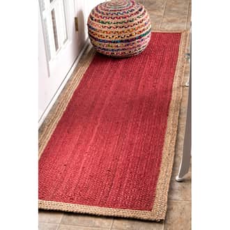 Red Maui Jute Simple Border rug