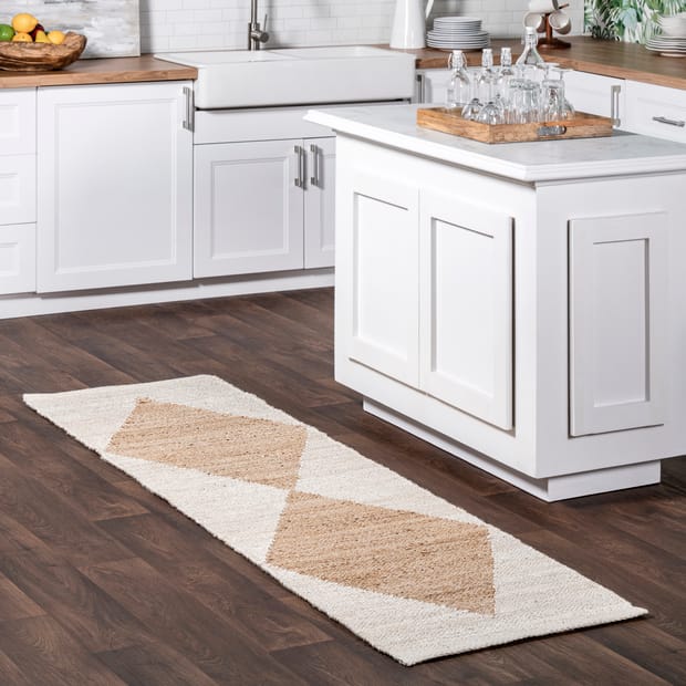 Staccato Jute Harlequin Trellis Ivory Rug