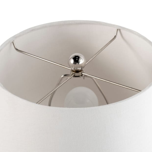 Revere 21-Inch Olivia Wood Table Lamp Nickel Lamp