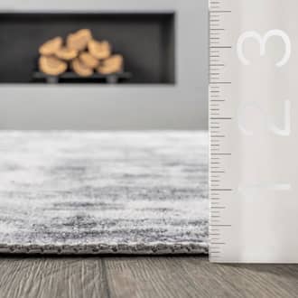 Light Gray Rain Haven Carrie Faded Washable rug - Contemporary Runner 2' 6in x 8'