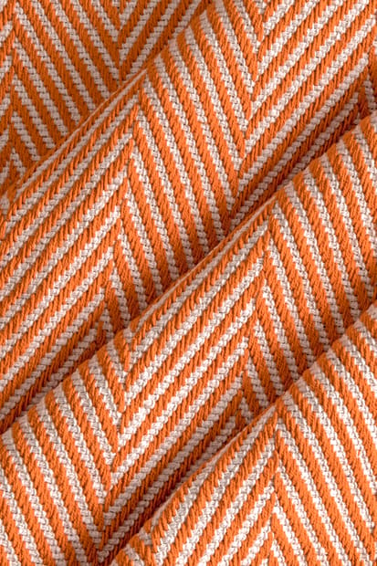 Chalet Herringbone Cotton Flatwoven, Orange Herringbone Rug