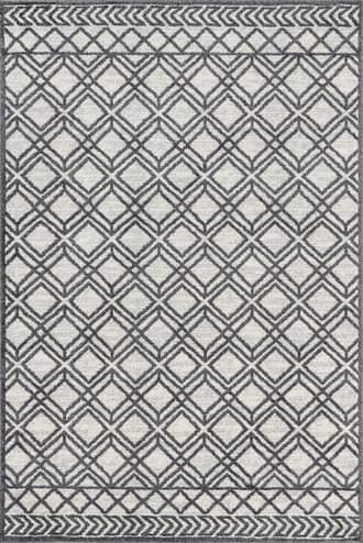 Dark Grey 8' x 10' Evalina Moroccan Trellis Rug swatch