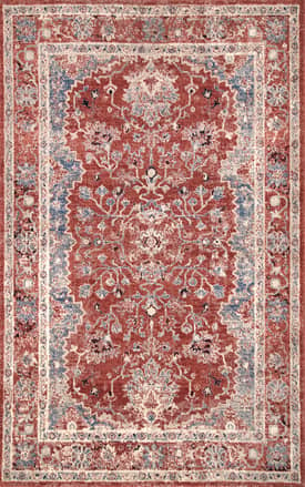 Red 6' 7" x 9' Faded Persian Rug swatch