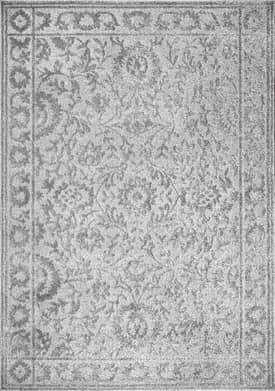 Gray 6' 7" x 9' Faded Floral Rug swatch