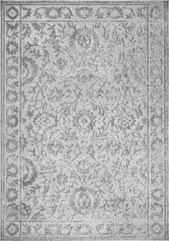 Gray Faded Floral Rug swatch