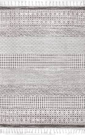 Gray 3' x 5' Textured Banded Rug swatch
