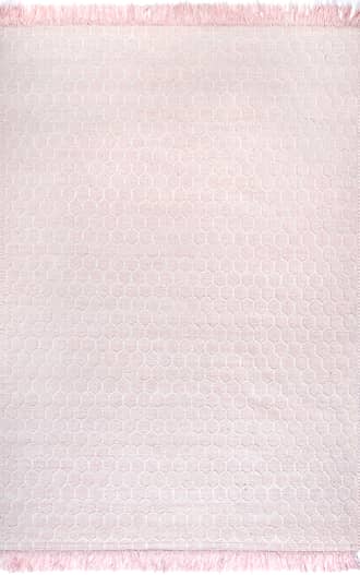 Baby Pink 2' x 6' Hive Fringed Rug swatch