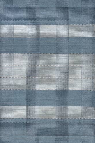 Blue 4' x 6' Oregon Plaid Wool Rug swatch