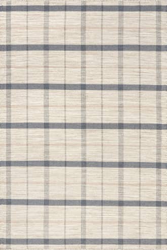 Ivory Isolde Faded Plaid Wool Rug swatch