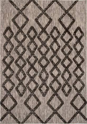 Brown 6' 7" x 9' Raised Pendant Striped Rug swatch