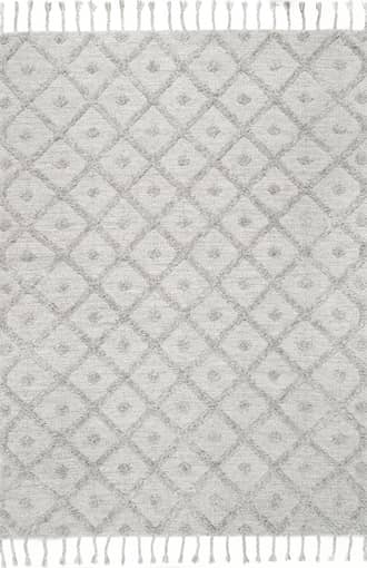 3' x 5' Diamond Textured Trellis Tassel Rug primary image