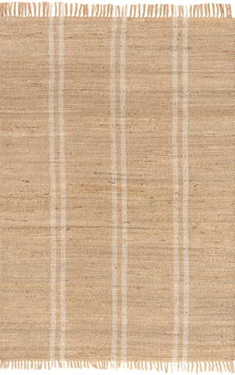 Natural Avril Striped Jute Rug swatch