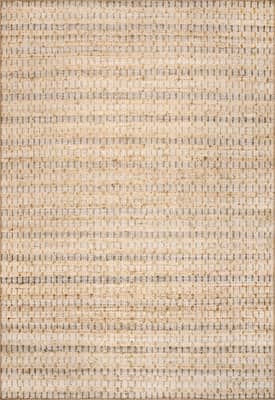 Natural Pinstriped Jute Rug swatch
