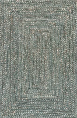 6' x 9' Hand Braided Denim And Jute Interwoven Solid Rug primary image