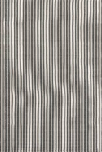 Grey 4' x 6' Ticking Stripe Handwoven Indoor/Outdoor Rug swatch