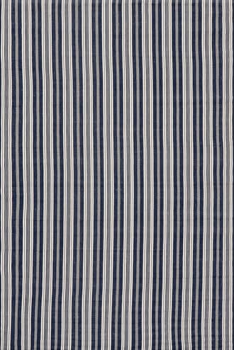 Blue 2' 6" x 8' Ticking Stripe Handwoven Indoor/Outdoor Rug swatch