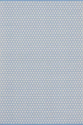 Blue 5' x 8' Dainty Diamond Handwoven Cotton Rug swatch