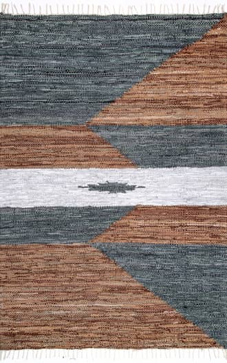 7' 6" x 9' 6" Leather Modern Abstract Rug primary image