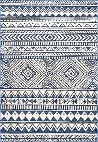 Navy 9' x 12' Banded Geometric Rug swatch