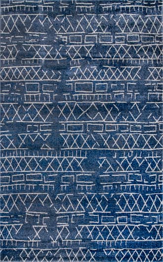 Blue Faded Banded Tribal Rug swatch