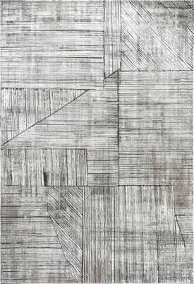 Gray 8' x 10' Cindy Collaged Pinstriped Rug swatch
