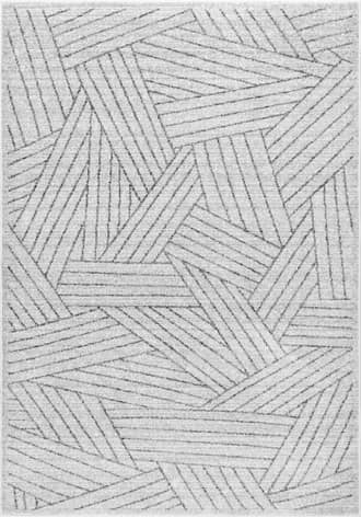 Grey Overlapping Striped Bands Rug swatch