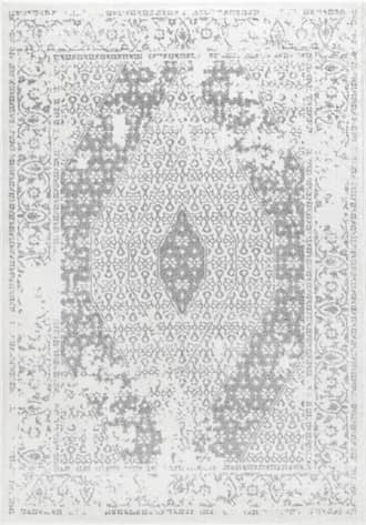 Gray Floral Jewel Medallion Rug swatch