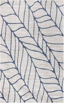 Blue Jada Abstract Leaves Rug swatch