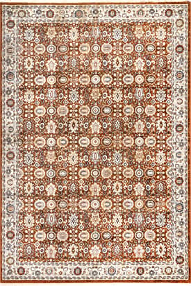 Rust Polly Persian Fringed Rug swatch