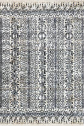 Blue Tabitha Moroccan Banded Rug swatch