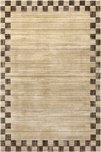 Brown 8' x 10' Pompeii Checked Border Rug swatch