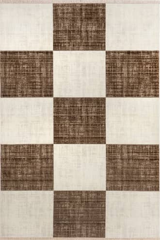 6' 7" x 10' Aspen Checkerboard Fringed Rug primary image