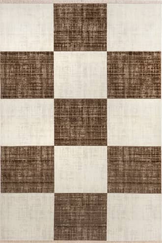 2' 8" x 8' Aspen Checkerboard Fringed Rug primary image