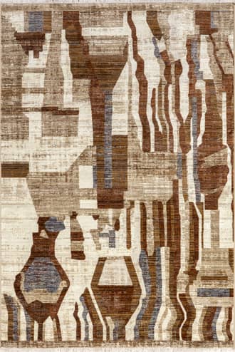 Rust 10' x 13' Bheri Abstract Rug swatch