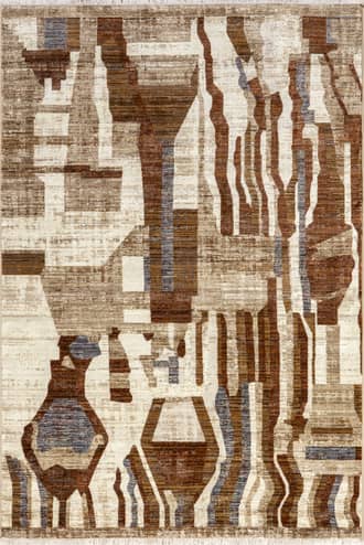 Rust 9' x 13' Bheri Abstract Rug swatch