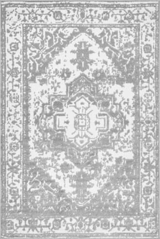 Raised Floral Medallion Indoor/Outdoor Rug primary image