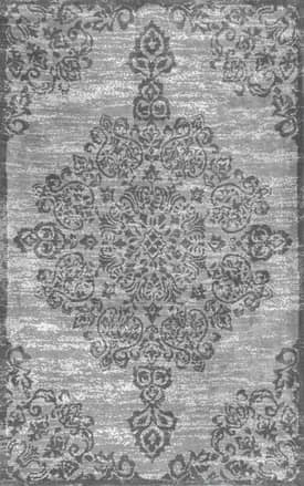 Gray Floral Medallion Rug swatch