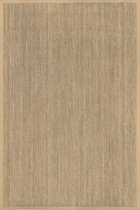 Beige 2' 6" x 8' Seagrass with Border Rug swatch
