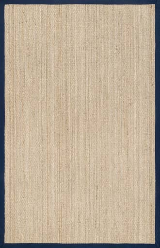 Navy Seagrass with Border Rug swatch