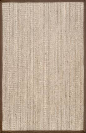 Brown 2' 6" x 12' Seagrass with Border Rug swatch