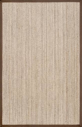Brown 2' 6" x 8' Seagrass with Border Rug swatch