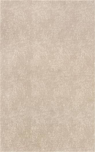 Beige 4' x 6' Carla Washable Hazy Solid Rug swatch