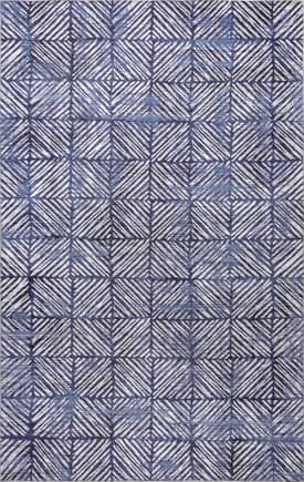 Blue 2' 6" x 8' Johanna Tiled Washable Indoor/Outdoor Rug swatch