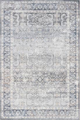 Gray 4' x 6' Shannon Washable Stain Resistant Rug swatch